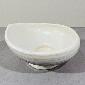 McCoy Pottery Harmony Line Pedestal Planter‎ Bowl Dish Green Lines USA Vintage